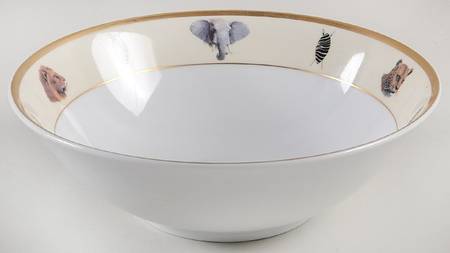 African Big 5 8" Round Vegetable Bowl