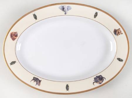 African Big 5 12" Oval Serving Platter
