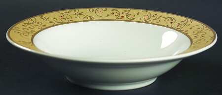 Christmas Scroll Rim Soup Bowl