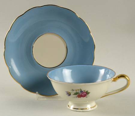Ardalt Slate Blue Footed Cup & Saucer Set