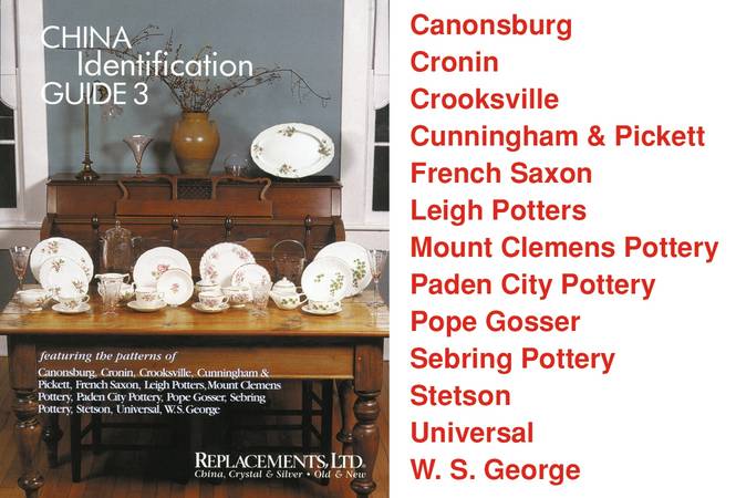 Replacements, Ltd Books China Identification Guide #3