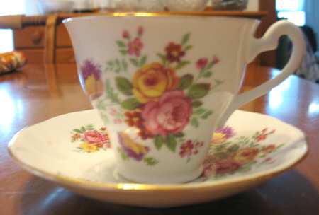 2952k Footed Cup & Saucer Set by Royal York (England)