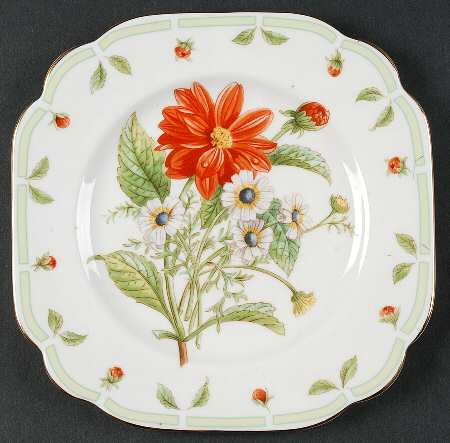 Botanical Teas Square Salad Plate