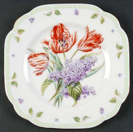 Botanical Teas Square Salad Plate