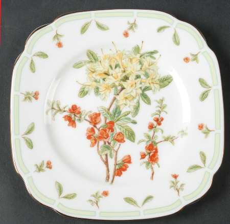 Botanical Teas Square Bread & Butter Plate by Royal Albert