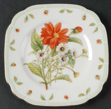 Botanical Teas Square Bread & Butter Plate