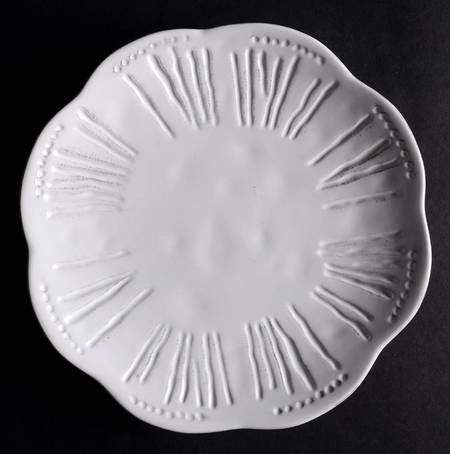 Enchanted Lines White Salad Plate
