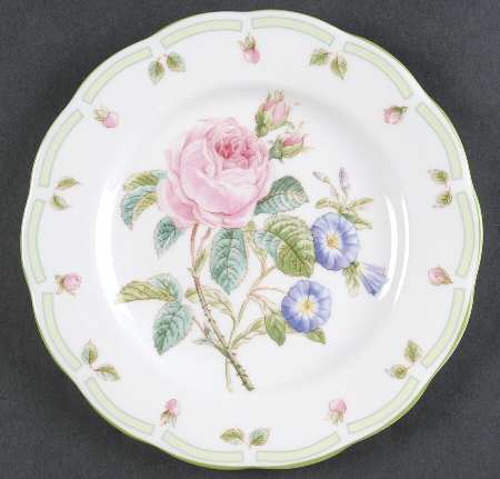 Botanical Teas (Green Trim) Salad Plate