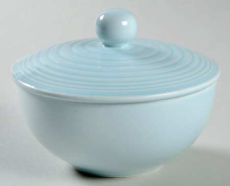 Maze Blue (Light) Sugar Bowl & Lid