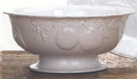 Austin Floral Majolica Large Footed Salad Serving Bowl