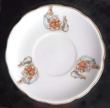 Peter Rabbit (Gold Trim) Saucer for Flat Toy Cup