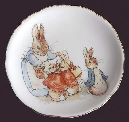 Peter Rabbit (Gold Trim) Toy Plate