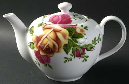 Country Rose Teapot & Lid