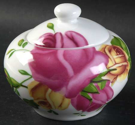 Country Rose Sugar Bowl & Lid