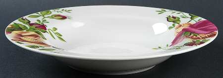 Country Rose Large Rim Soup Bowl