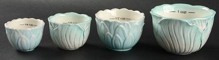Edie Rose Bloom Collection Measuring Cup Set (1 Cup,1/2 Cup,1/3 Cup,1/4 Cup)