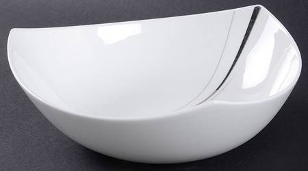 Odett Platinum Triangular Soup Bowl