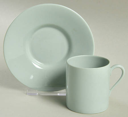 Celadon Flat Demitasse Cup & Saucer Set