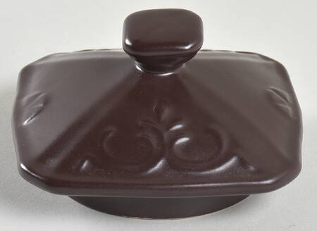 Victorian Scroll Red Lid for Sugar Bowl