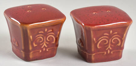 Victorian Scroll Red Salt & Pepper Set