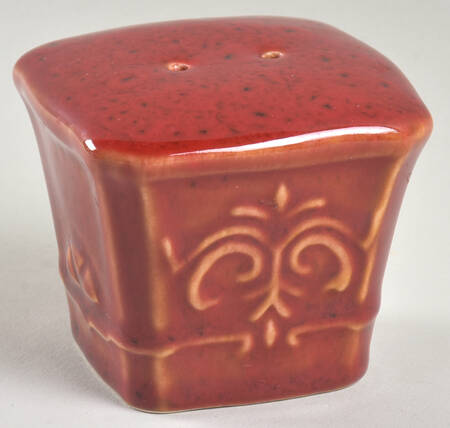 Victorian Scroll Red Salt Shaker