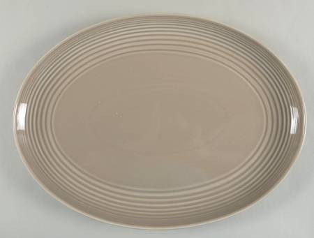 Maze Taupe 17" Oval Serving Platter