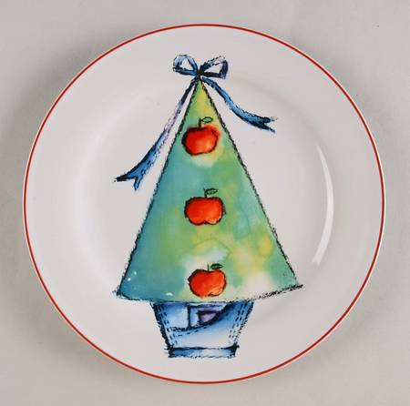 Blue Jeans Christmas Salad Plate