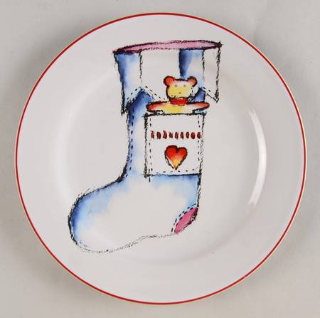 Blue Jeans Christmas Salad Plate