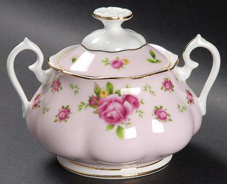 New Country Roses Pink Sugar Bowl & Lid