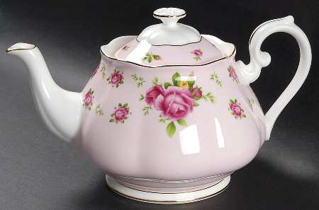 New Country Roses Pink Teapot & Lid