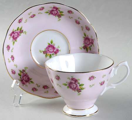 New Country Roses Pink Footed Cup & Saucer Set
