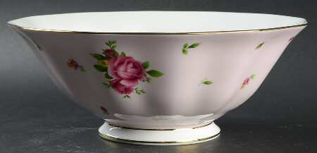 New Country Roses Pink 10" Large Salad Serving Bowl