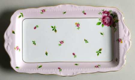 New Country Roses Pink Large Sandwich Tray