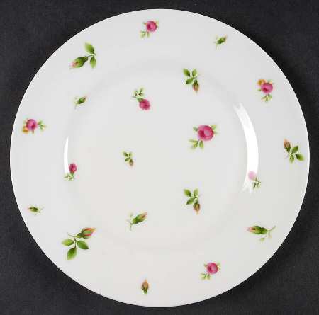 New Country Roses White Salad Plate