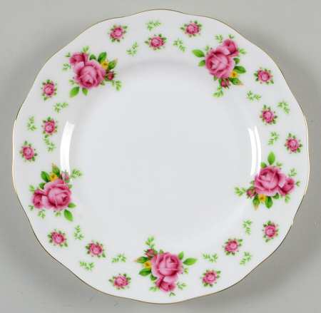 New Country Roses White Bread & Butter Plate