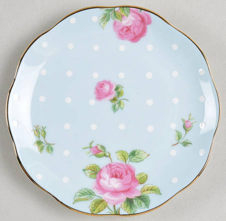 Polka Rose Tidbit Plate