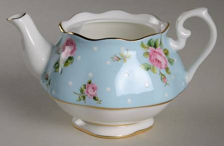 Polka Rose Tea for 1-Teapot No Lid