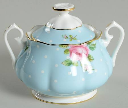 Polka Rose Sugar Bowl & Lid