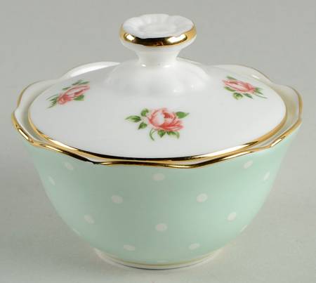 Polka Rose Condiment Jar & Lid