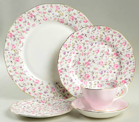 Rose Confetti 5 Piece Place Setting