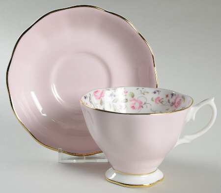 Rose Confetti Footed Cup & Saucer Set