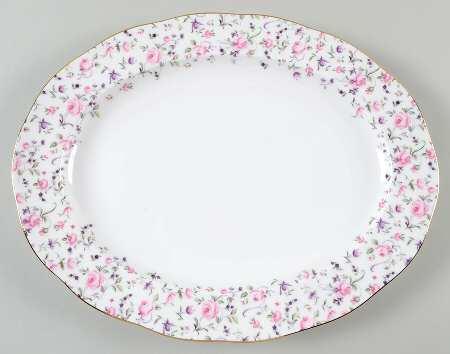 Rose Confetti 13" Oval Serving Platter