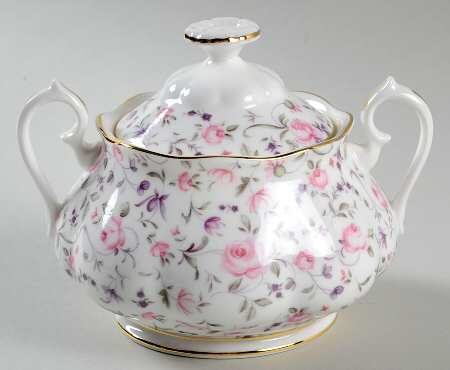 Rose Confetti Sugar Bowl & Lid