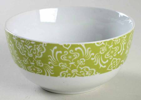 Curly Q Green Coupe Cereal Bowl