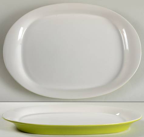 Round and Square Green Apple 14" Oval Serving Platter