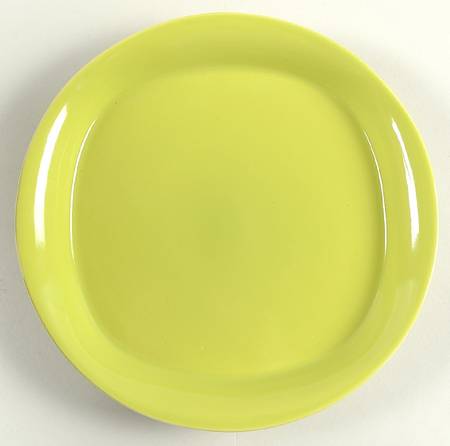 Round and Square Green Apple Salad Plate