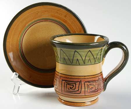 Atene Footed Cup & Saucer Set by Rubino's Art Village