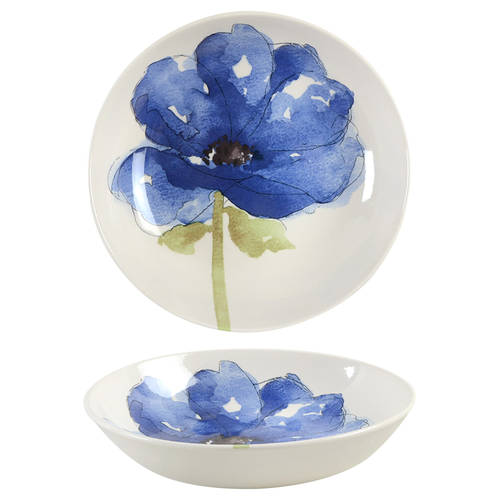 Blue Poppy 9" Individual Pasta Bowl