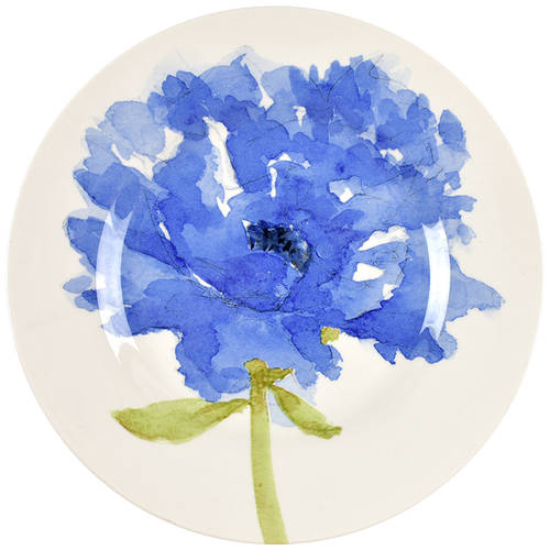 Blue Poppy Salad Plate - Set of 4