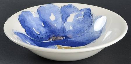 Blue Poppy 10" Round Vegetable Bowl